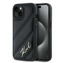 Karl Lagerfeld KLHCP15MPQDSMGK Apple iPhone 15 Plus / 14 Plus hardcase Diagonal Quilted Script black