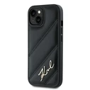 Karl Lagerfeld KLHCP15MPQDSMGK Apple iPhone 15 Plus / 14 Plus hardcase Diagonal Quilted Script black