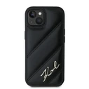 Karl Lagerfeld KLHCP15MPQDSMGK Apple iPhone 15 Plus / 14 Plus hardcase Diagonal Quilted Script black