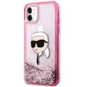 Karl Lagerfeld KLHCN61LNKHCP Apple iPhone 11/XR hardcase Glitter Karl Head pink