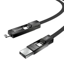 BlitzWolf Braided USB to Type-C / Lightning Cable 4A Black 1.2m (BW-HDC7)