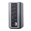 BlitzWolf USB-C Docking Station with HDMI/DisplayPort 4K PD Ethernet 3-Monitor Support Grey (BW-TH15)