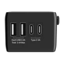 BlitzWolf BW-TA1 Power Plug Adapter (Type C to Type G) with USB