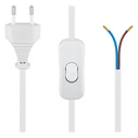 Καλώδιο Τροφοδοσίας Goobay 51349, 2x0.75mm², με διακόπτη, 1.5m, λευκό