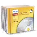 Philips Rewritable CD-RW 12x 700MB 80min 10-pack CW7D2NJ10/00