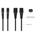 Kabelmeister καλώδιο ρεύματος CEE 7/7 90° σε IEC C13, 3 m, Μαύρο