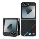 Case BMW BMHCZF623PUDTK Samsung Galaxy Z Flip 6 / 7 FE hardcase Carbon Tricolor black/black