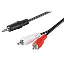 Καλώδιο Ήχου Goobay 51651 3.5mm σε 2x RCA, 3 pin stereo, 5m, μαύρο