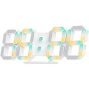 EDUP EH-LED1319 3D LED Ρολόι Τοίχου/Επιτραπέζιο 9.5" με Τηλεχειριστήριο και Νυχτερινό Φωτισμό