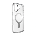 Case Speck Presidio Perfect-Clear ClickLock & MagSafe Apple iPhone 16 (Clear / Chrome Finish / Serene Silver)