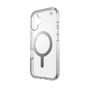 Case Speck Presidio Perfect-Clear MagSafe Apple iPhone 16 (Clear / Chrome Finish / Serene Silver)