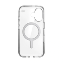 Case Speck Presidio Perfect-Clear MagSafe Apple iPhone 16 (Clear / Chrome Finish / Serene Silver)