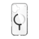 Case Speck Presidio Perfect-Clear MagSafe Apple iPhone 16 (Clear / Chrome Finish / Serene Silver)