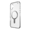 Case Speck Presidio Perfect-Clear Grip ClickLock & MagSafe Apple iPhone 16 Plus (Clear / Chrome Finish / Serene Silver)