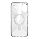 Case Speck Presidio Perfect-Clear Grip ClickLock & MagSafe Apple iPhone 16 Plus (Clear / Chrome Finish / Serene Silver)