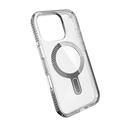 Case Speck Presidio Perfect-Clear Grip ClickLock & MagSafe Apple iPhone 16 Pro (Clear / Chrome Finish / Serene Silver)
