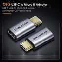 Αντάπτορας USB-C Cabletime σε micro USB CT-CMMCBF, 480Mbps, γκρι