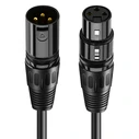 Καλώδιο Μικροφώνου Cabletime XLR 11B24, 3-Pin, 24Awg, 10M, Μαύρο