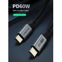 Καλώδιο USB Cabletime Type-C σε USB-C CT-CMCM, 60W, 480Mbps, 2m, μαύρο