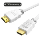 Καλώδιο HDMI Cabletime Ct-He19G Με Ethernet, 4K/60Hz, 18 Gbps, 1M, Λευκό