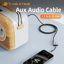 Καλώδιο Ήχου Cabletime 3.5mm σε 6.35mm CT-AV321-H11G, 2m, Μαύρο