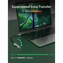 Cabletime Μετατροπέας USB-C male σε USB-C female Γκρι 1τμχ CT-CMAF3.0-AG0.15