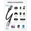Cabletime Μετατροπέας USB-C male σε USB-C female Γκρι 1τμχ CT-CMAF3.0-AG0.15