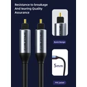 Cabletime καλώδιο ήχου Toslink CT-AV380-P04GN, gold plated, 5mm, 3m, μαύρο