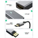 Cabletime Μετατροπέας DisplayPort male σε HDMI female Γκρι 1τμχ CT-AV589-P02G4K60
