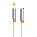 Cabletime Καλώδιο Ήχου 3.5mm male - 3.5mm female Λευκό 1m με Επίχρυσους Ακροδέκτες CT-AV311-P12G