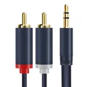 Cabletime Καλώδιο Ήχου 3.5mm male - 2x RCA male Μπλε 15m CT-AV303-H12G