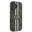 Case Guess GUHMP16SP4RPSW Apple iPhone 16 hardcase 4G Printed Stripes MagSafe brown