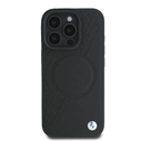 Case BMW BMHMP16L23RTPK Apple iPhone 16 Pro hardcase Sign Leather Half Textured And Circle MagSafe black