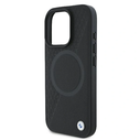 Case BMW BMHMP16L23RTPK Apple iPhone 16 Pro hardcase Sign Leather Half Textured And Circle MagSafe black