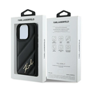 Case Karl Lagerfeld KLHCP16LPQDSMGK Apple iPhone 16 Pro hardcase Quilted Signature black