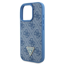 Case Guess GUHCP16LP4TDSCPB Apple iPhone 16 Pro hardcase Leather Metal Logo Strass Crossbody blue