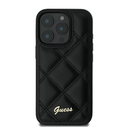 Case Guess GUHCP16LPSQSQSK Apple iPhone 16 Pro hardcase Quilted Metal Logo black