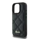Case Guess GUHCP16LPSQSQSK Apple iPhone 16 Pro hardcase Quilted Metal Logo black