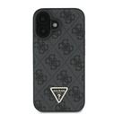 Case Guess GUHCP16SP4TDSCPK Apple iPhone 16 hardcase Leather Metal Logo Strass Crossbody black