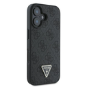 Case Guess GUHCP16SP4TDSCPK Apple iPhone 16 hardcase Leather Metal Logo Strass Crossbody black