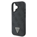 Case Guess GUHCP16SP4TDSCPK Apple iPhone 16 hardcase Leather Metal Logo Strass Crossbody black
