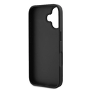 Case Guess GUHCP16SP4TDSCPK Apple iPhone 16 hardcase Leather Metal Logo Strass Crossbody black