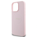 Case Guess GUHMP15XPGHSMMP Apple iPhone 15 Pro Max hardcase Grained Ring MagSafe pink