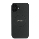 Case Guess GUHMP16MPGHSMMK Apple iPhone 16 Plus hardcase Grained Ring MagSafe black