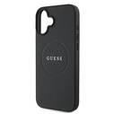 Case Guess GUHMP16MPGHSMMK Apple iPhone 16 Plus hardcase Grained Ring MagSafe black