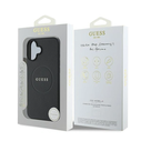 Case Guess GUHMP16MPGHSMMK Apple iPhone 16 Plus hardcase Grained Ring MagSafe black