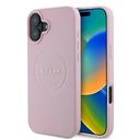 Case Guess GUHMP16MPGHSMMP Apple iPhone 16 Plus hardcase Grained Ring MagSafe pink