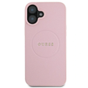 Case Guess GUHMP16MPGHSMMP Apple iPhone 16 Plus hardcase Grained Ring MagSafe pink