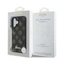 Case Guess GUHMP16MPGPYSK Apple iPhone 16 Plus hardcase PU Peony Script MagSafe black