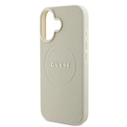 Case Guess GUHMP16SPGHSMME Apple iPhone 16 hardcase Grained Ring MagSafe beige